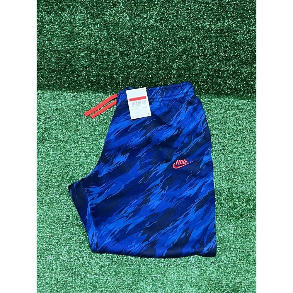 Nike Club Fleece Joggers Pants Tapered Blue DD5145-476 Men's Size Medium - Picture 2 of 4
